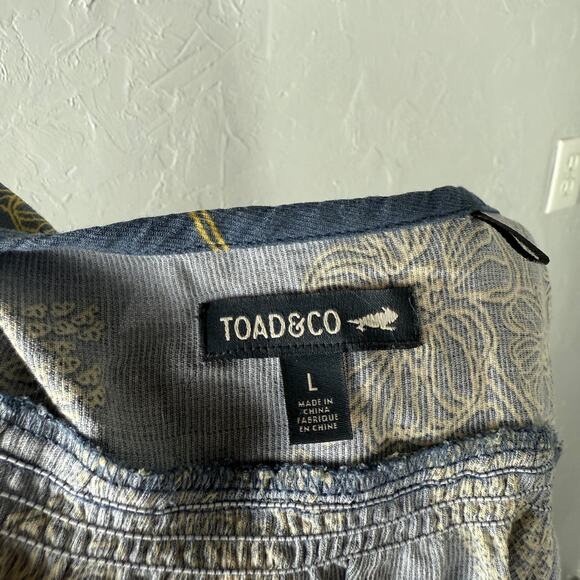 Toad & Co. Manzana Women's Shirt Large Floral Button Front Tank Organic G3-17 - Picture 5 of 6